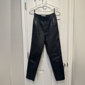 Black Leather Pants - Made in Korea